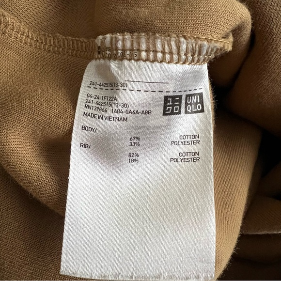 Uniqlo cropped sweatshirt, brown, xxs - Picture 7 of 9